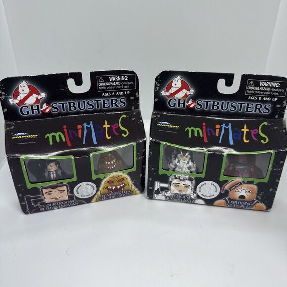 Ghostbusters Minimates GOOEY RAY STANTZ,EXPLODING STAY PUFT ,PETER VENKMAN,GHOST - Picture 1 of 8